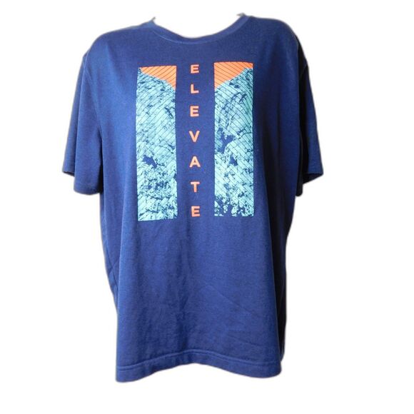 Old Navy ELEVATE Graphic T Shirt Active Core Sz. L Dark BLue Unisex - Picture 1 of 5